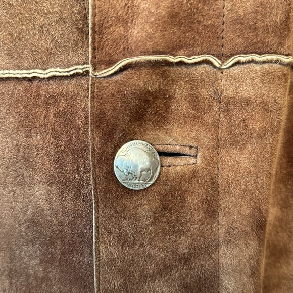 Very Cool Like-New Vintage Brown Leather Suede Jacket from Fur Vault - Picture 3 of 9